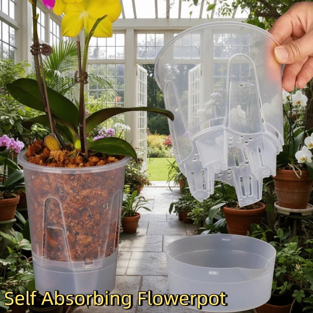 Aloe Vera Pot - Plastic Self Absorbing Flowerpot Water Storage