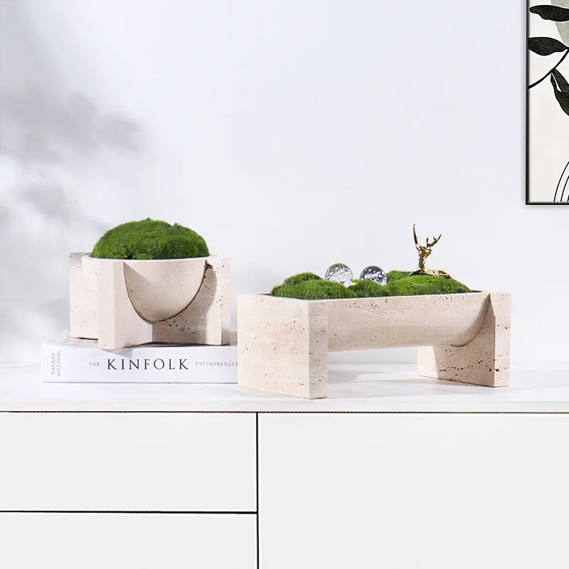 Natural Marble Stone Flower Po - Aloe Vera Pot review and price