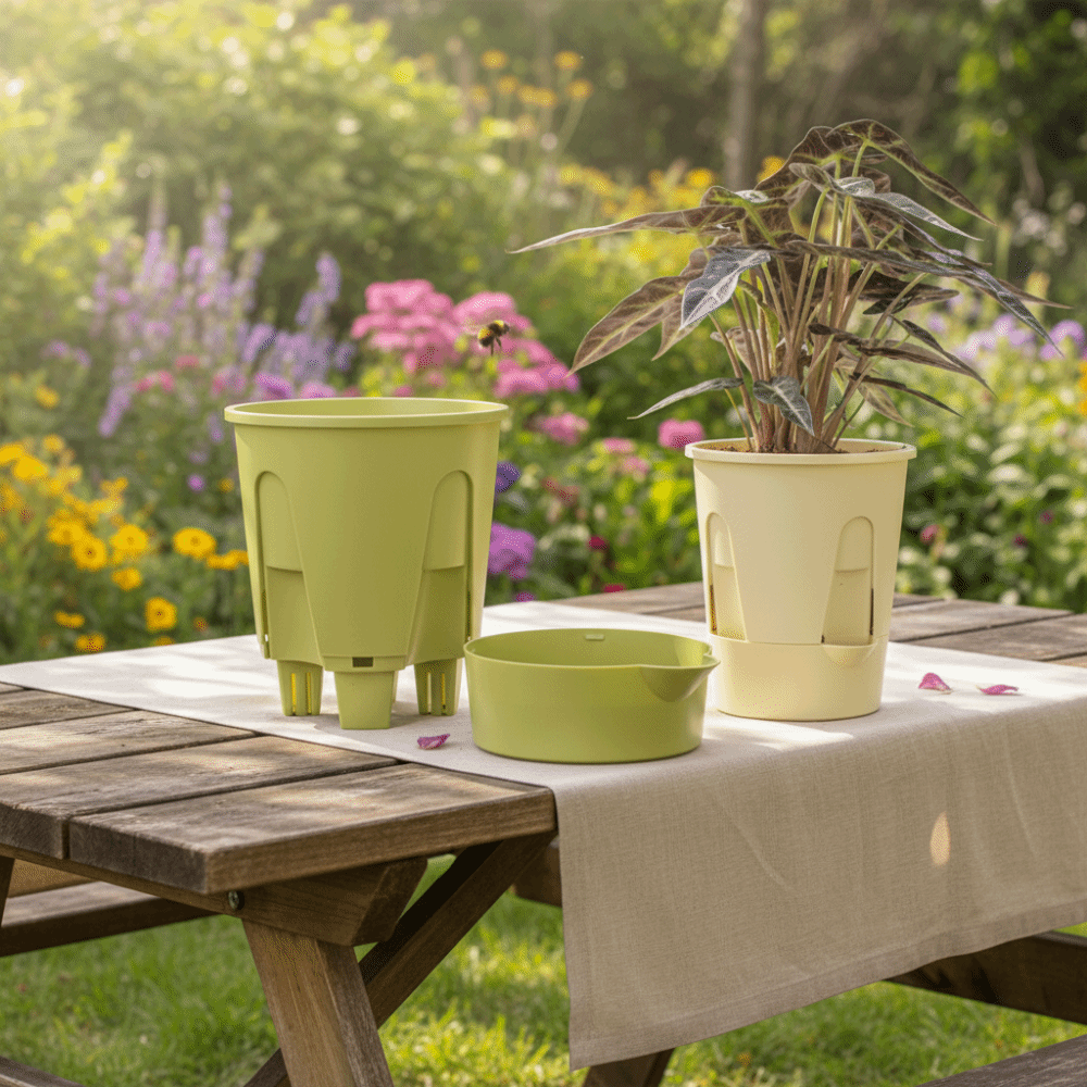 Plastic Self Absorbing Flowerp - Aloe Vera Pot review and price